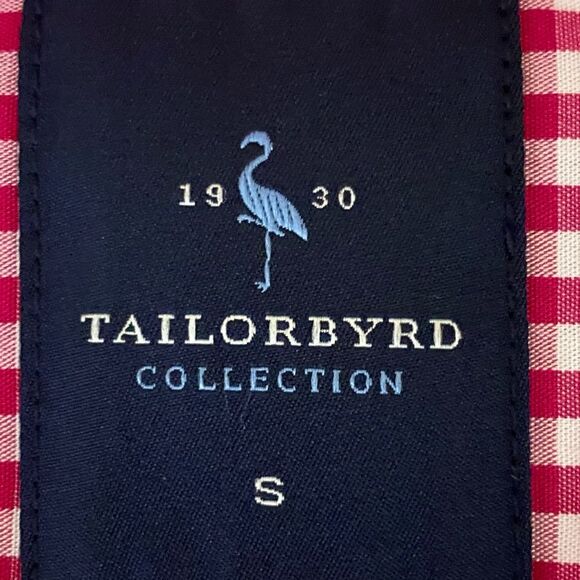 Tailorbyrd Collection Button Down Shirt Gingham Check Pattern Mens Size Small - Picture 4 of 6